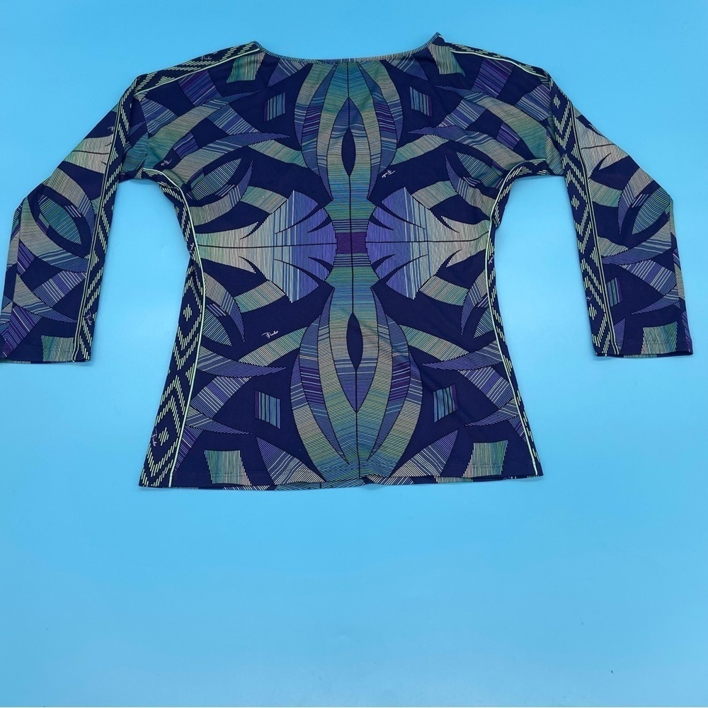 Vintage Emilio Pucci 2 Piece Skirt Set 100% Silk Geometric Pattern Multi Size 6 - Picture 6 of 13